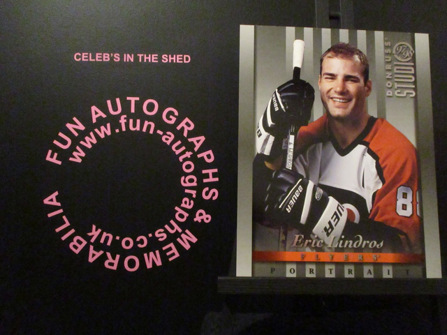 Eric Lindros - NFL 1997 Donruss Studio Ice Hockey Original 10x8 Trading Card #3 (B)