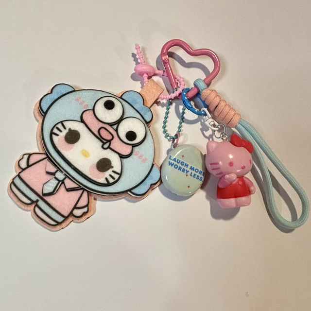 Hello Kitty &amp; Hangyodon inspired keychain