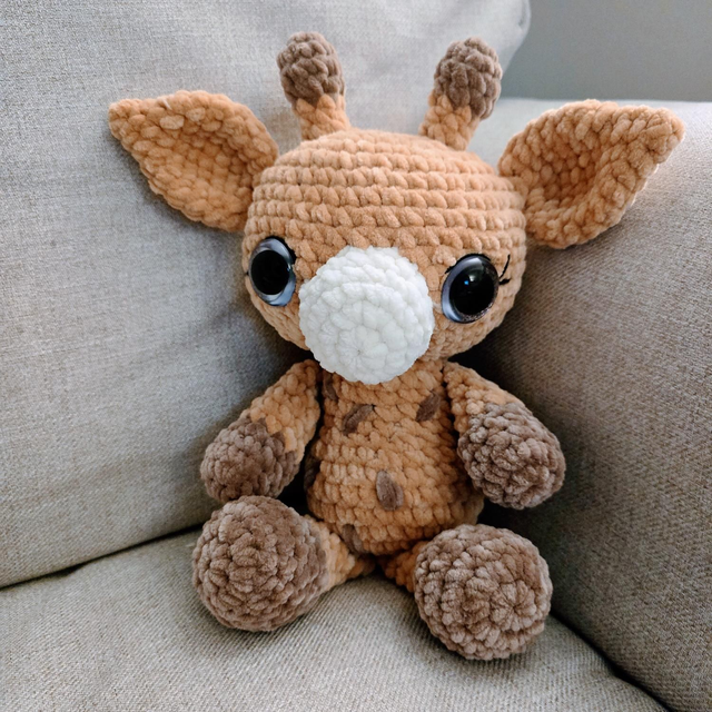 Gigi the Giraffe - Handmade Crochet Giraffe – Soft Safari Plush Toy