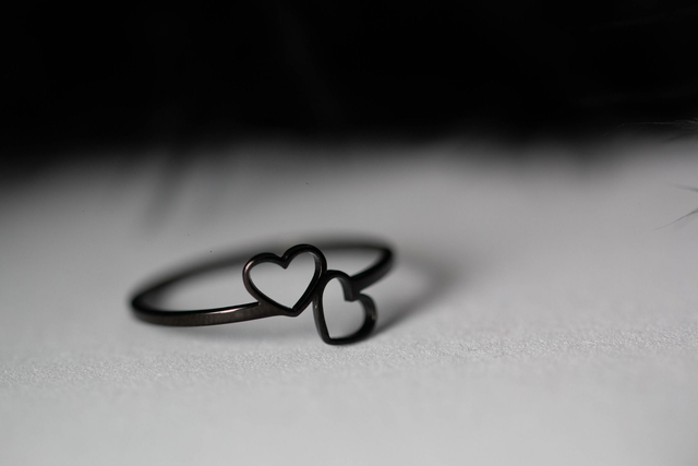 bague double heart
