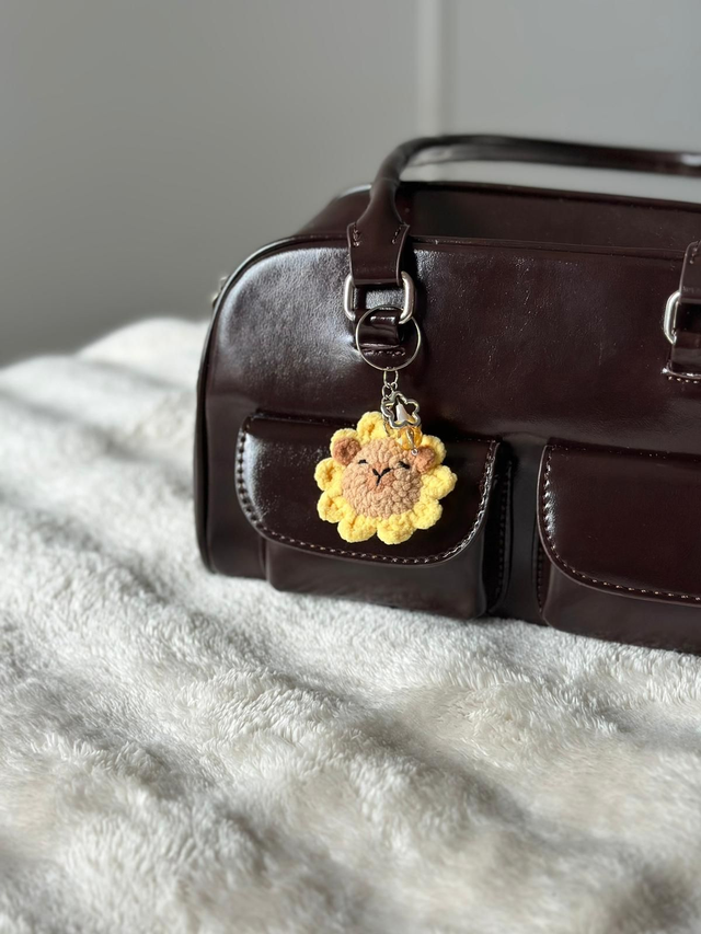 Bijou de sac - Porte-clés Tournesol Capyabara