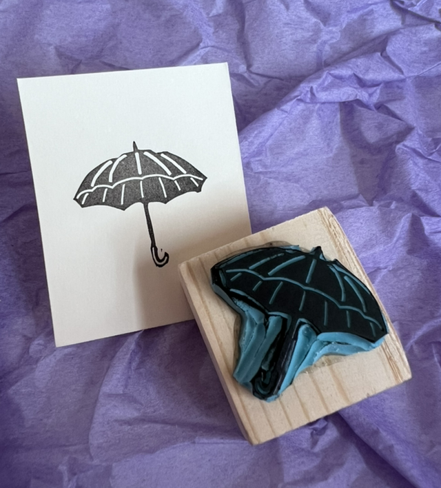 Tampon parapluie - stamp-tober 2024