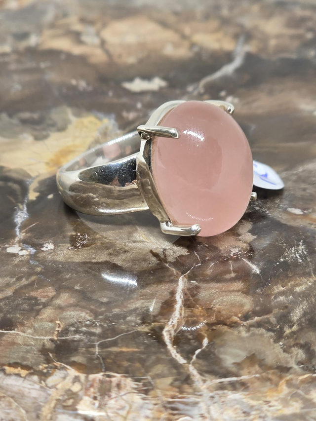Bague Argent 925 et Quartz rose