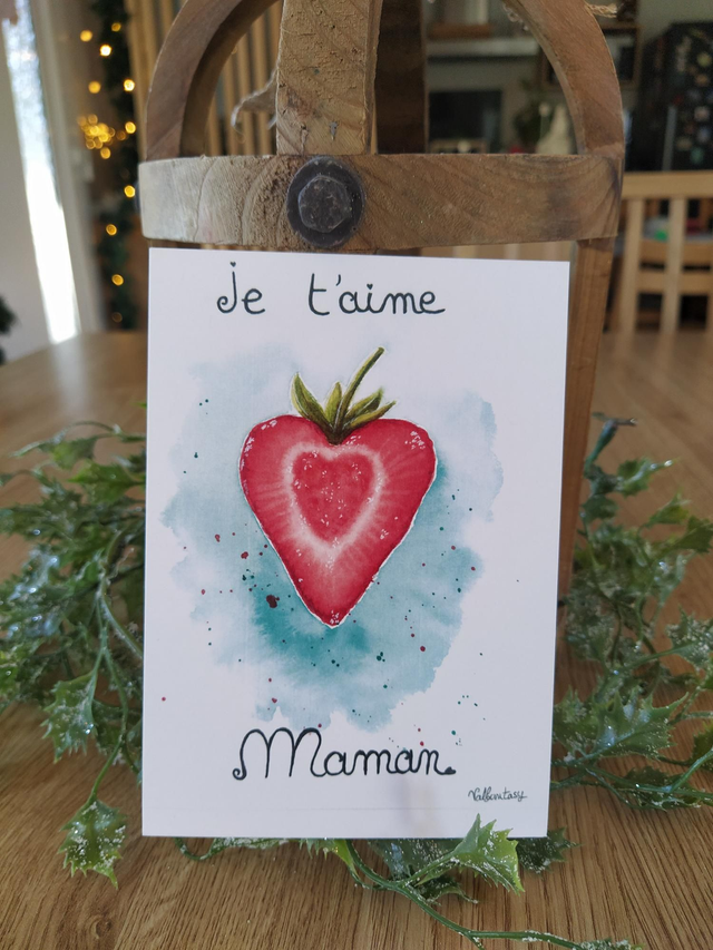 Carte "Je t'aime Maman", 10 x 15 cm