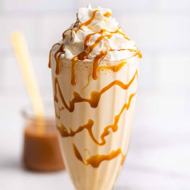 Triple shot expresso butter scotch shake