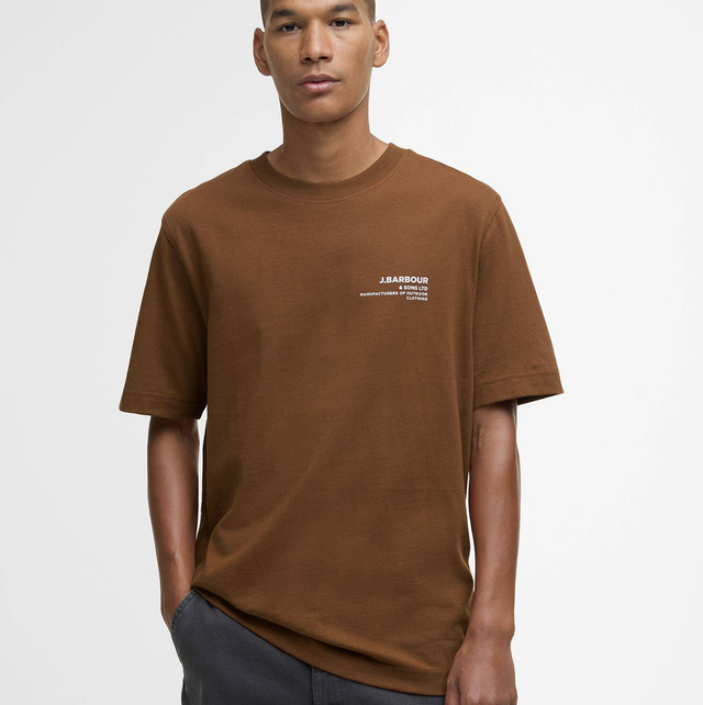 Barbour Parkend Photographic Relaxed T-Shirt Umber