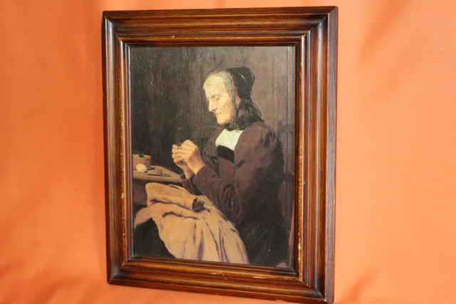 Gemälde Albert Anker "Die Großmutter"