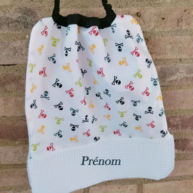 Grand bavoir personnalisée scary