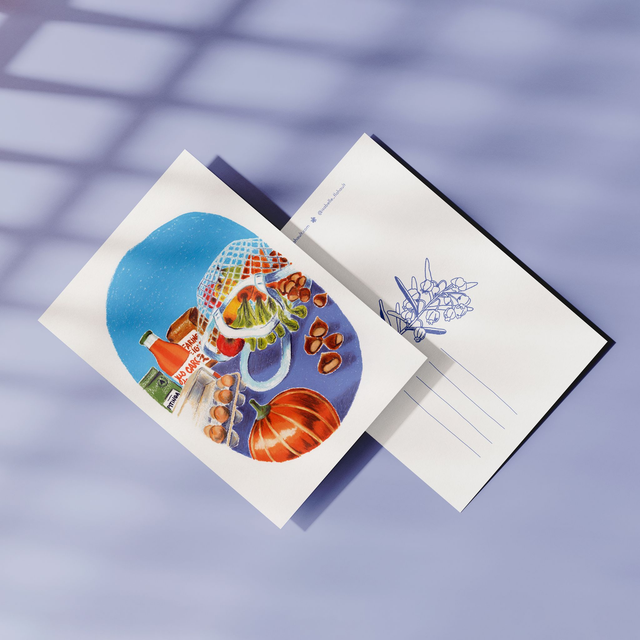 💌 Carte postale - Panier d’automne