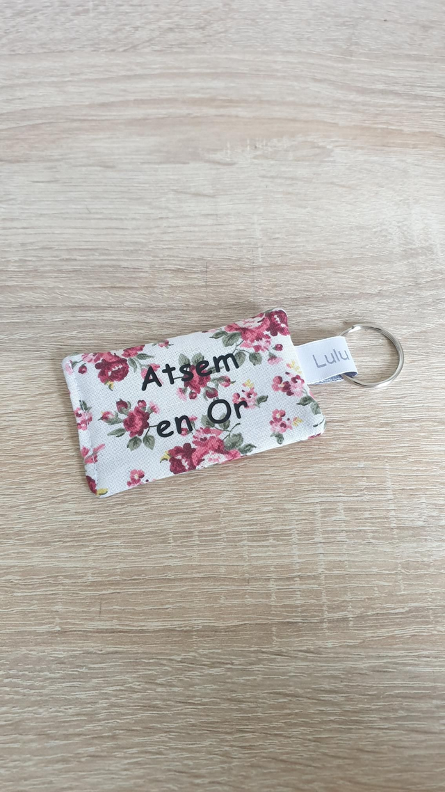 Porte clés Atsem en Or (roses)