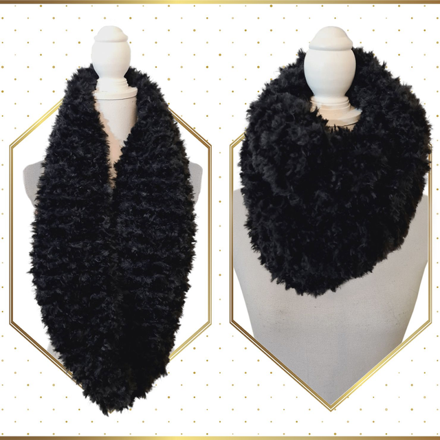 Echarpe circulaire Noir