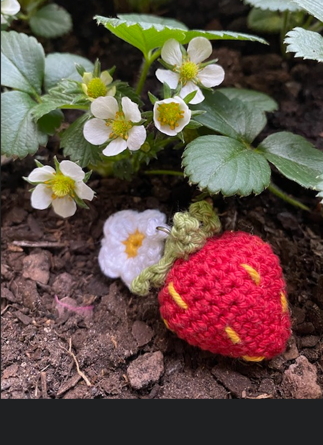 Porte-clé fraise