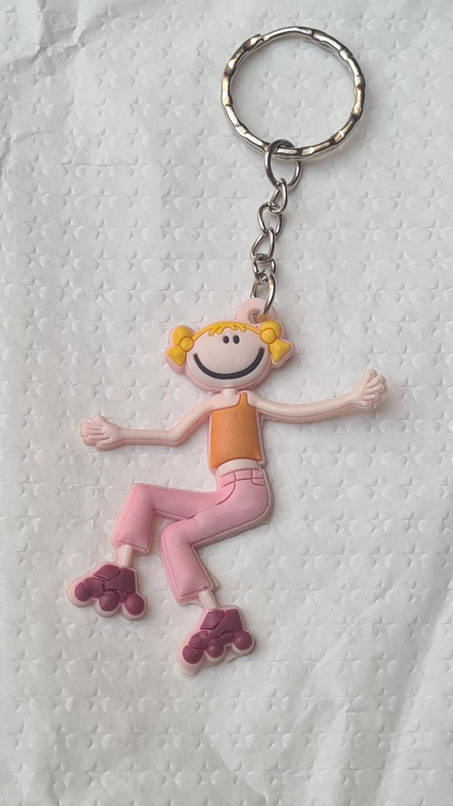 Keyring bag charm skater girl roller skates