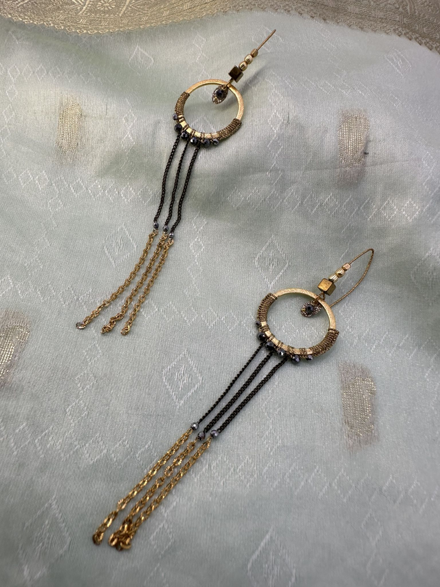 Boucles d&#039;oreilles longues &quot;petites rock&amp;roll&quot;