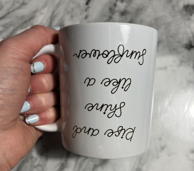Quirky Seconds Rise and Shine like a Sunflower Mug 