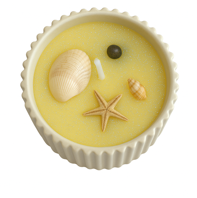 Round Clean Lemon Scented Candle 