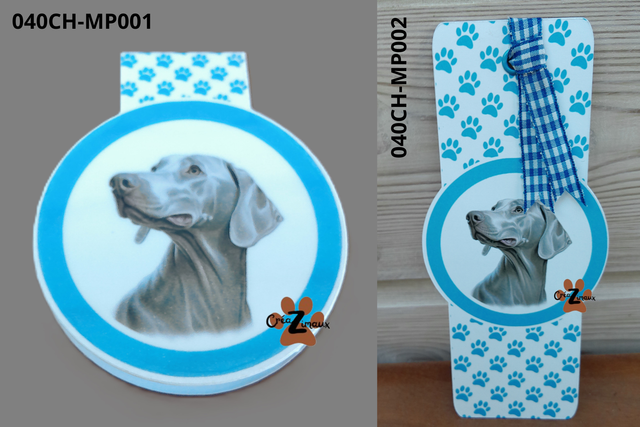 Marque pages Braque de Weimar (magnétique ou standard)  