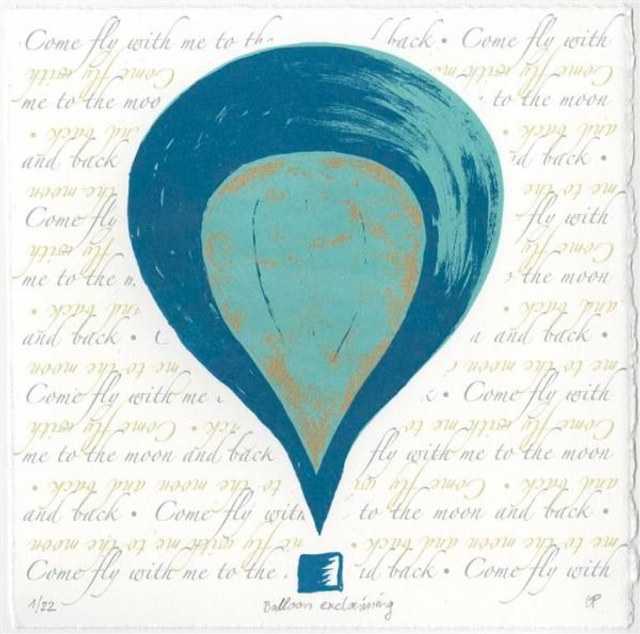 Balloon exclaiming, screenprint