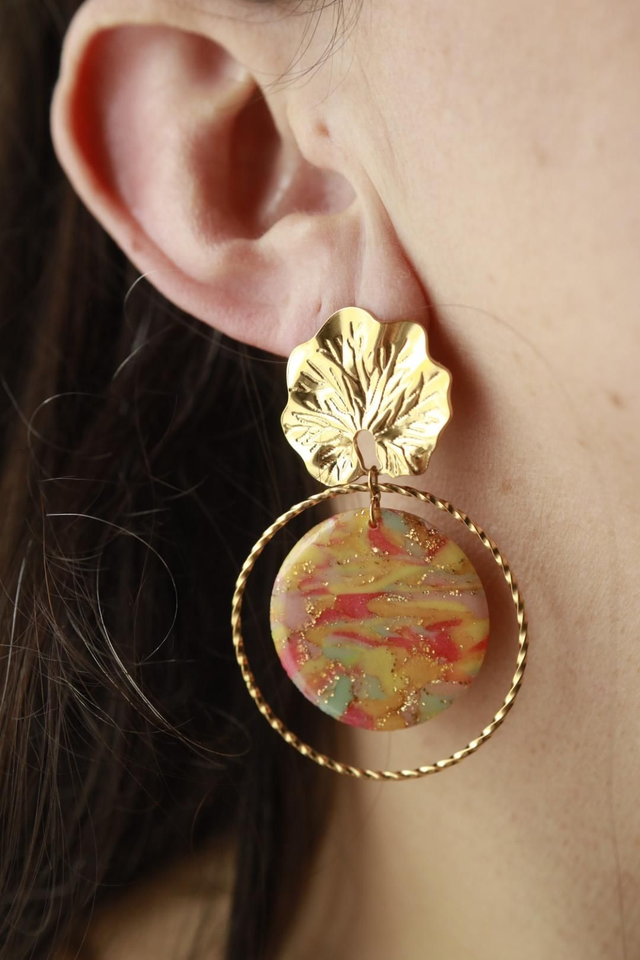 Boucles Oreilles Rondes collection Gourmandises Acidulées 