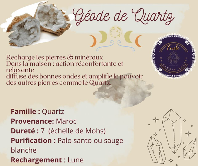 Géode Quartz cristal* env11cm