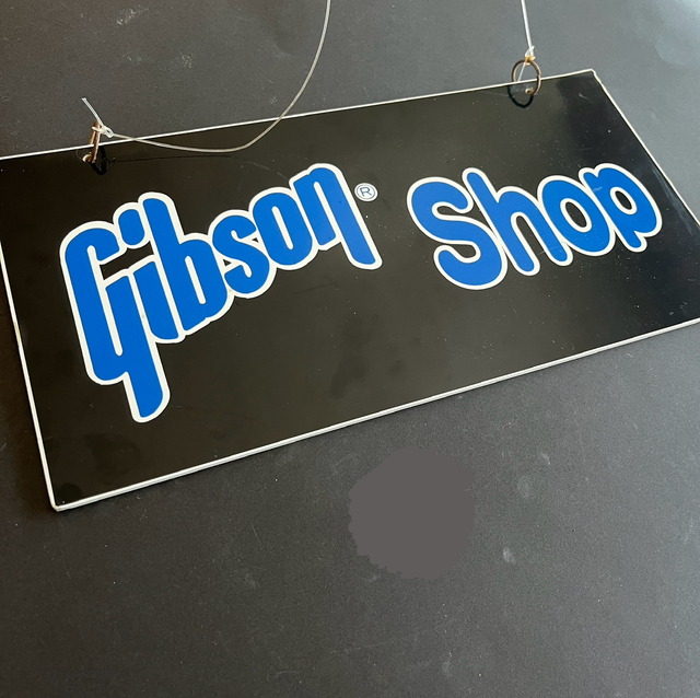 RARE 1980&#039;s Gibson SHOP (Dealer) SIGN and STORE banner (New Old Stock = NOS)