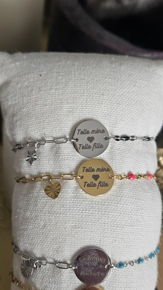 Bracelet chaîne &quot;telle mère Telle fille &quot;