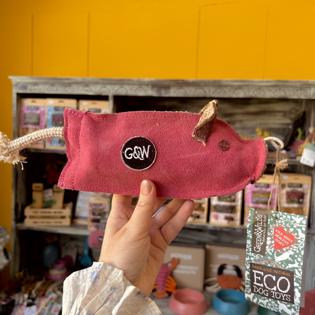 Green & Wild's Peggy the Pig, Eco Dog Toy