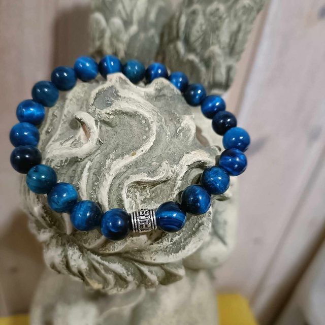 Bracelet Œil de Tigre Bleu