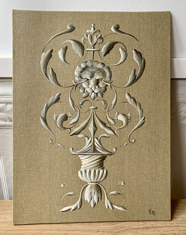 Carton toilé "ornementation"n°3