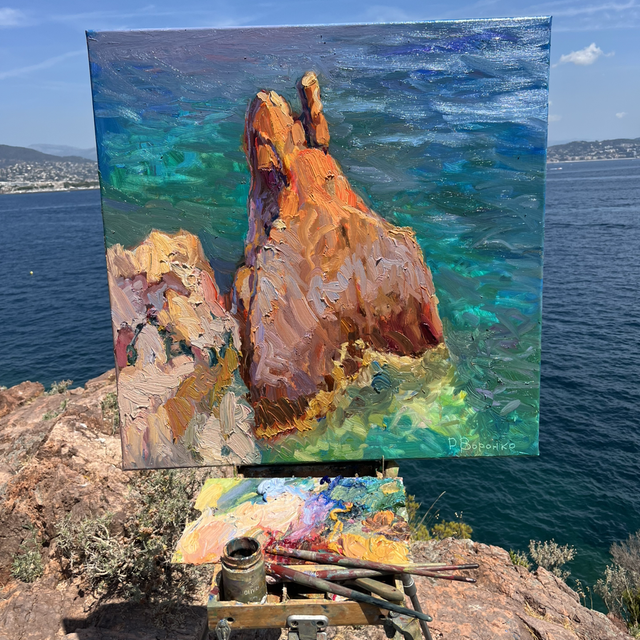 „Hüter des mediterranen Lichts“ Öl auf Leinwand, 80 × 80 cm, 2026