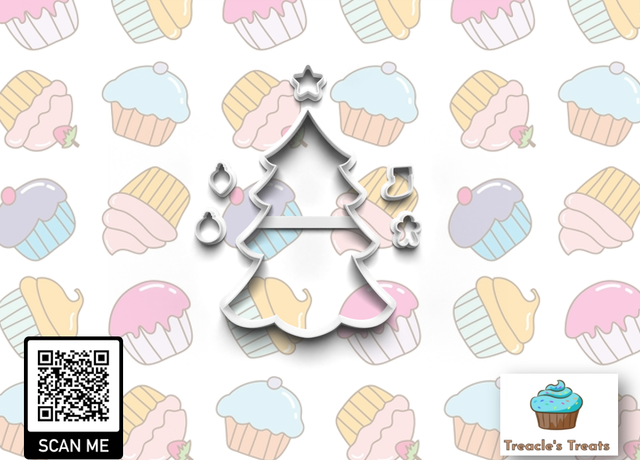 Christmas Tree with Ornaments Fondant/cookie stamps with cutters