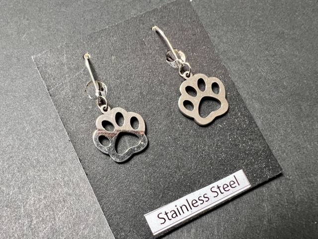 Paw Print Drop Earrings