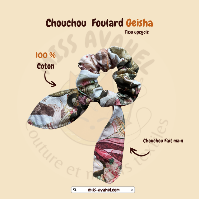 Chouchou foulard " Geisha " / Miss Avahel 