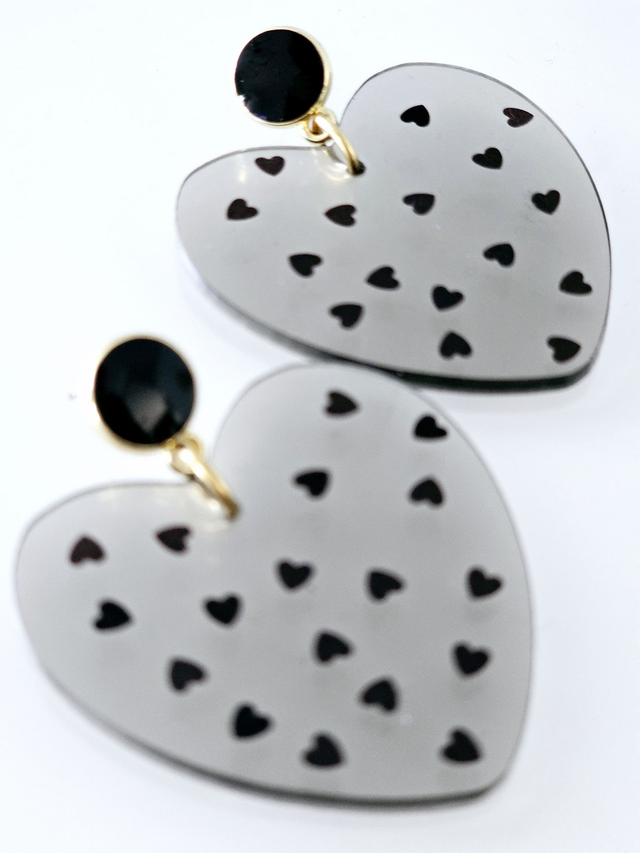 KISS&#039;KISS transparentes aux ptits cœurs noirs