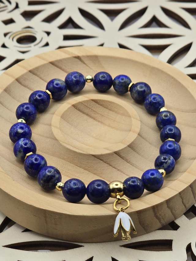 Bracelet Lapis lazuli 0,8 cm 
