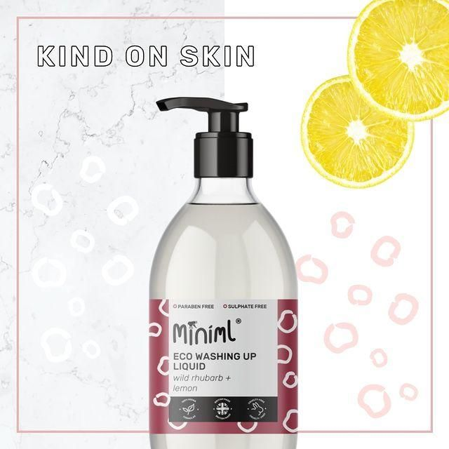 Pre-filled Bottle of Washing Up Liquid (Rhubarb &amp; Lemon or Unscented) 500ml