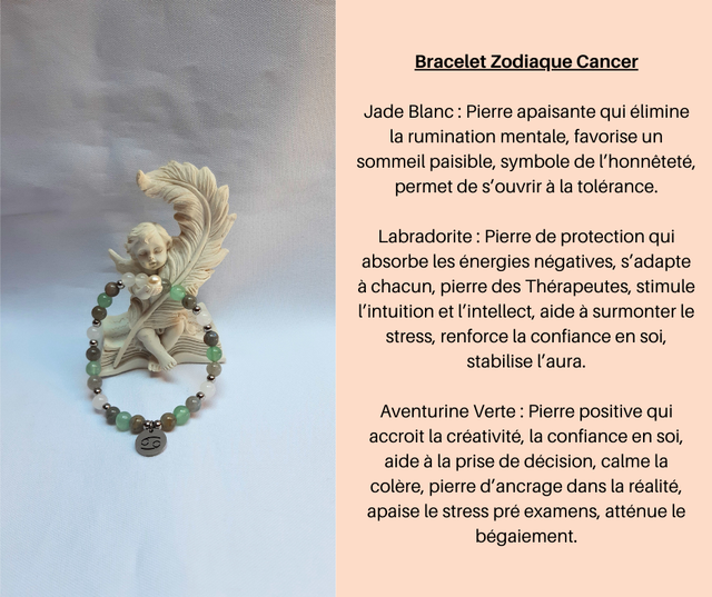 220- Bracelet Zodiaque Cancer