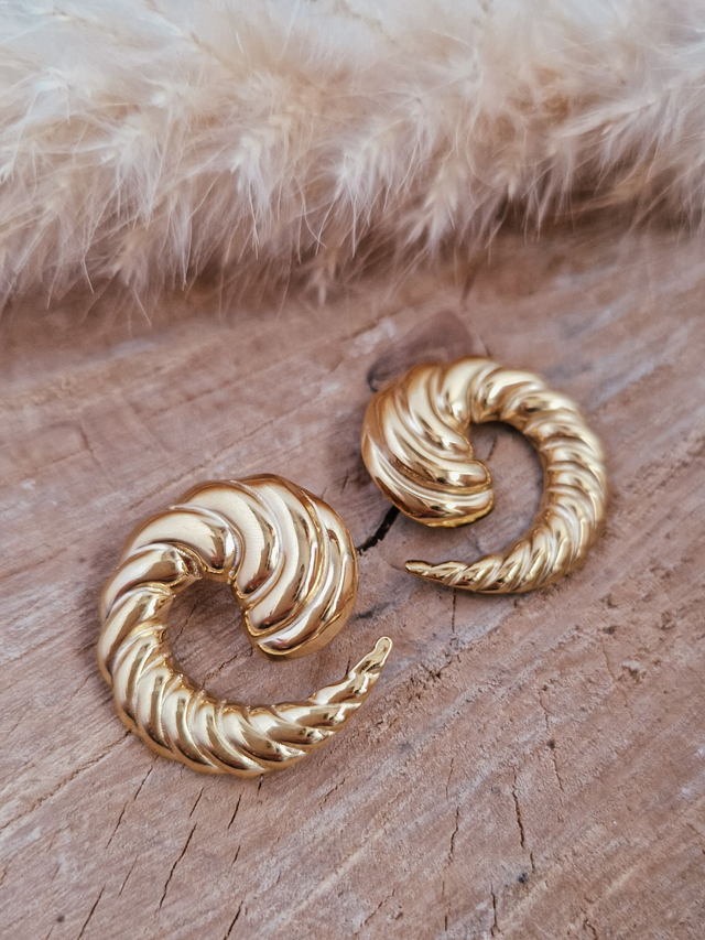 Boucles d'oreilles puces "Les spirales"