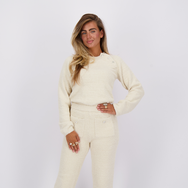 Reinders Beth Boucle Sweater Creme