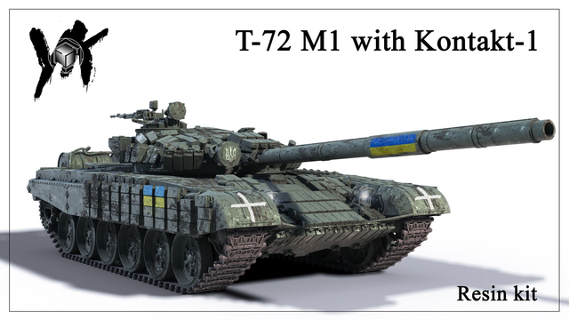 YK 3D Home - 1/72 T-72 M1 with Kontakt-1
