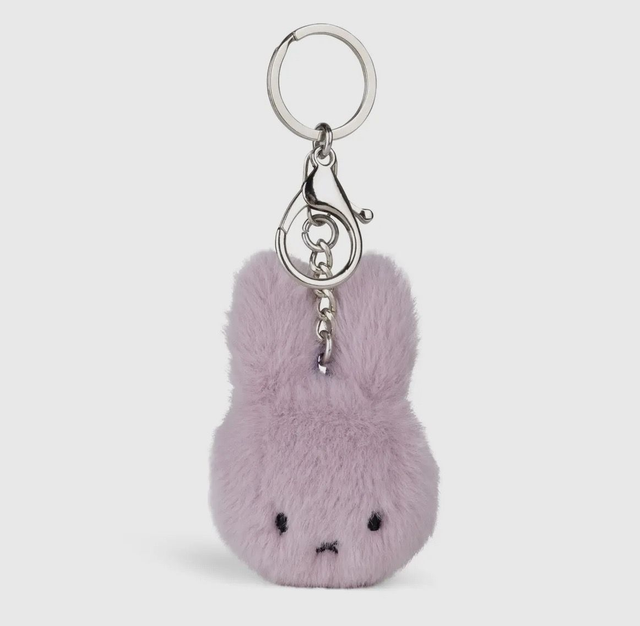 Miffy fuzzy keyring pink