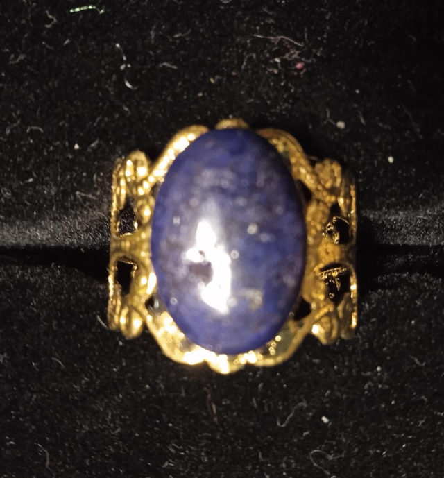 lapis lazuli (bague baroque dorée) 