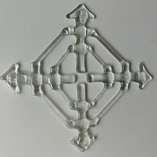 35: flocon en verre fusionné 13 cm de diamètre 