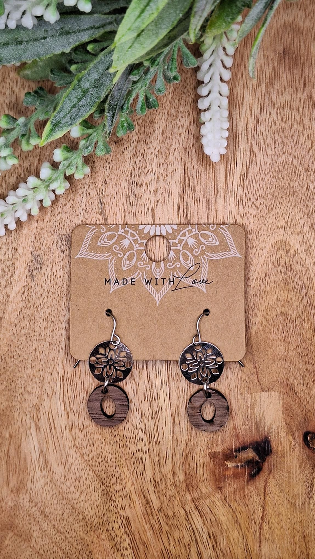 Vollholz Ohrringe " Sky " 