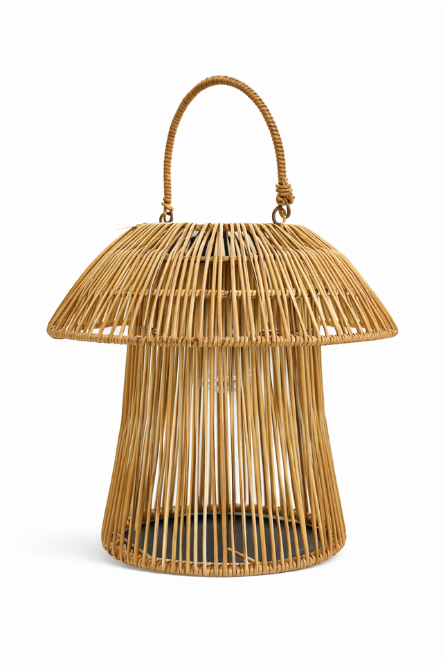 LAMPARA SOLAR RATAN SINTETICO COLOR NATURAL 