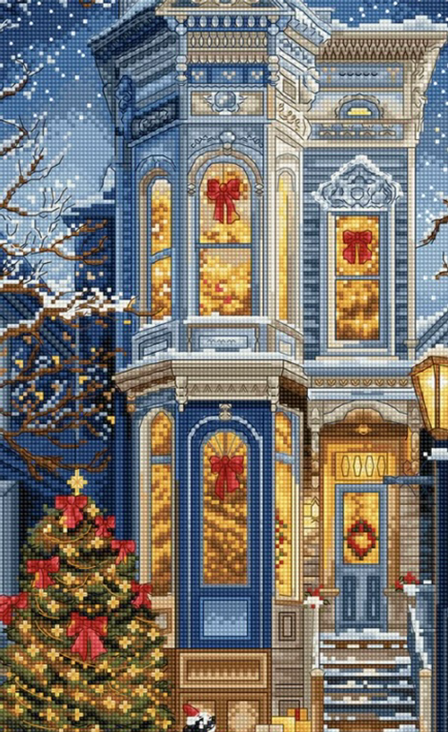 Victorian Christmas Counted Cross Stitch Kit by Letistitch