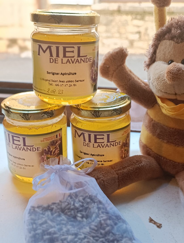 1-Miel de lavande/ Lavandin 250gr 