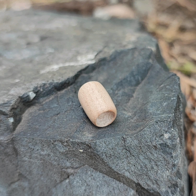 Perle Tube en Bois de Pistachier