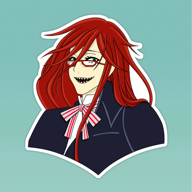 Black Butler Grell Sticker