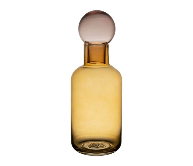 VASE AVEC BOUCHON FUNKY AMBRE+TERRACOTTA